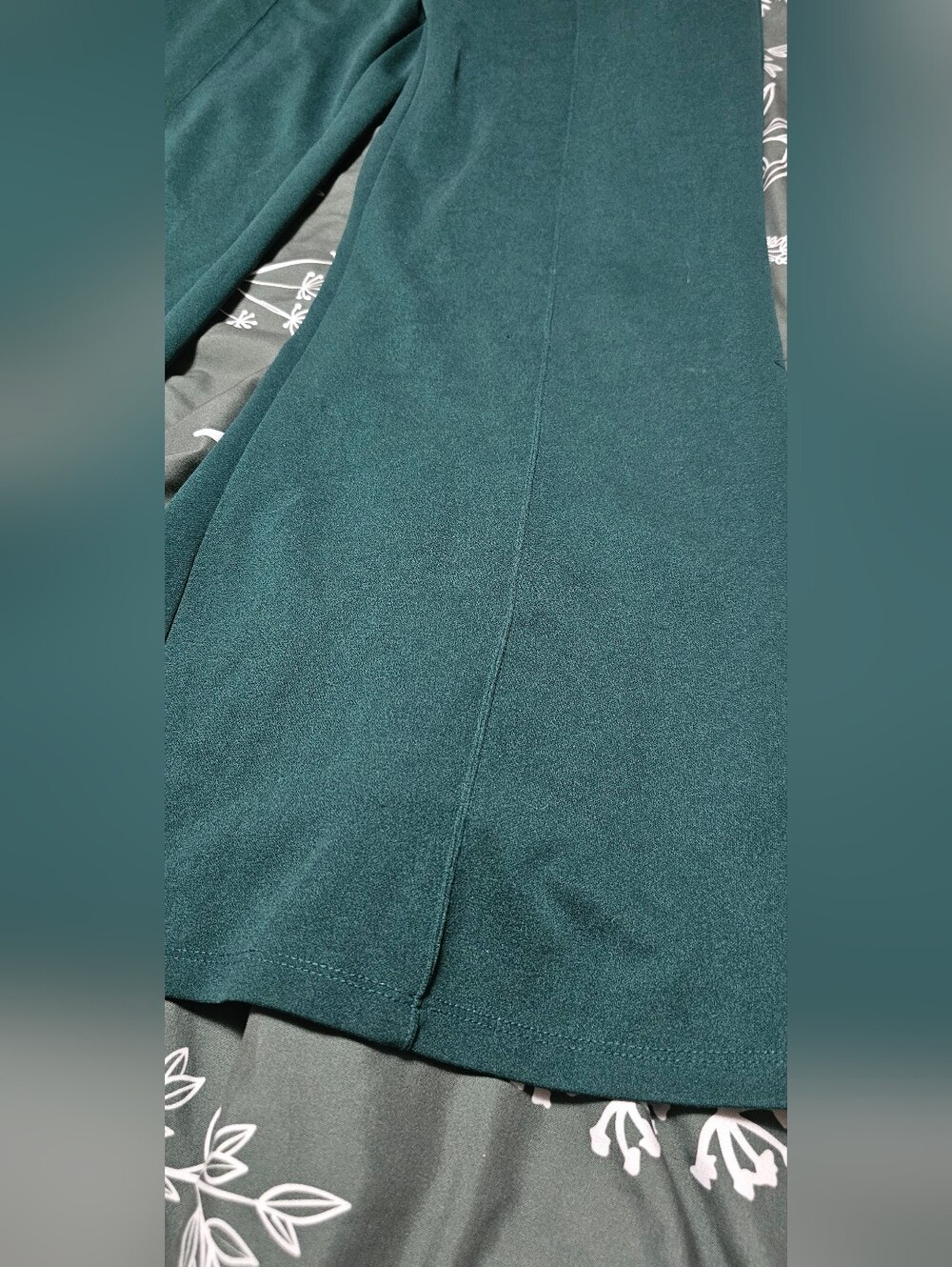 Dark Green Flare Pants - Picture 5 of 6